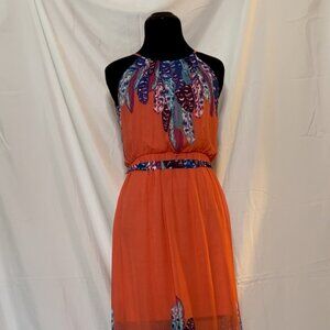 Women’s flowy Orange Sundress.